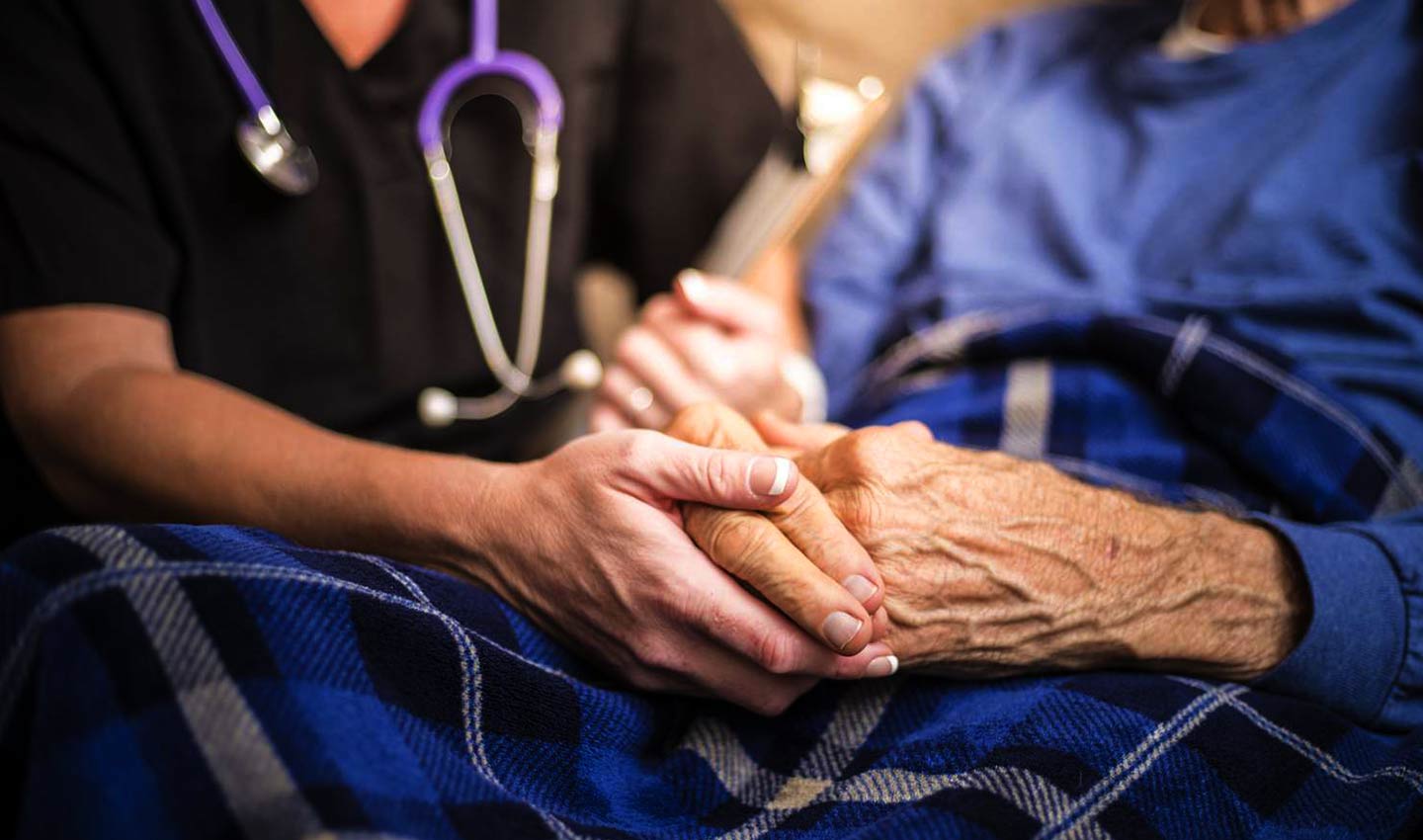 hospice patient with nurse