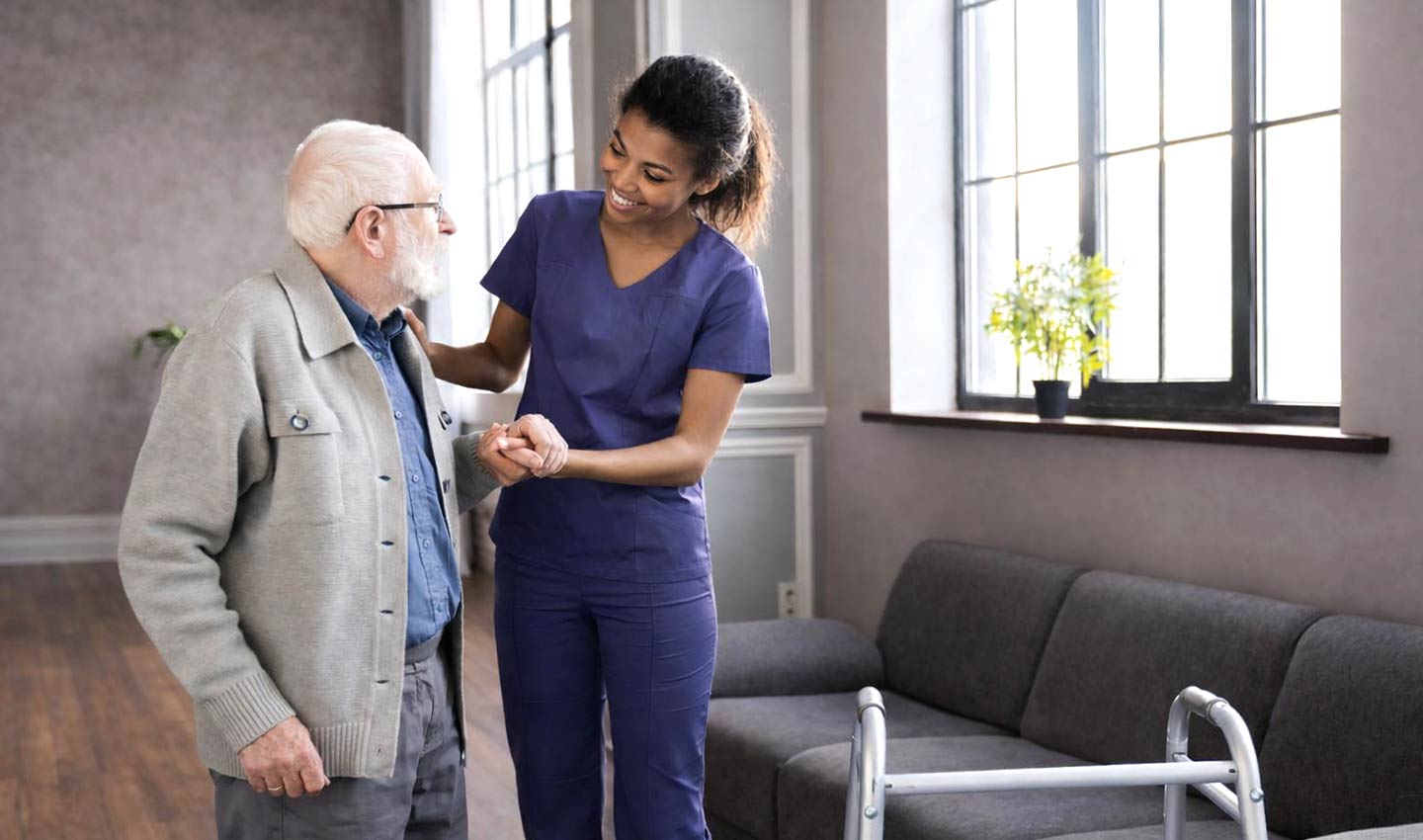 palliative care patient with nurse