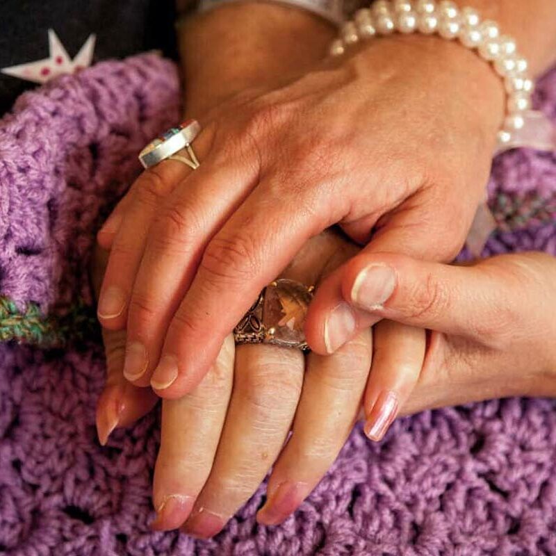 hospice and palliative doctor with patient