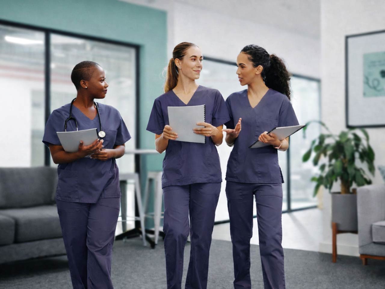 hospice and palliative nurses having a conversation