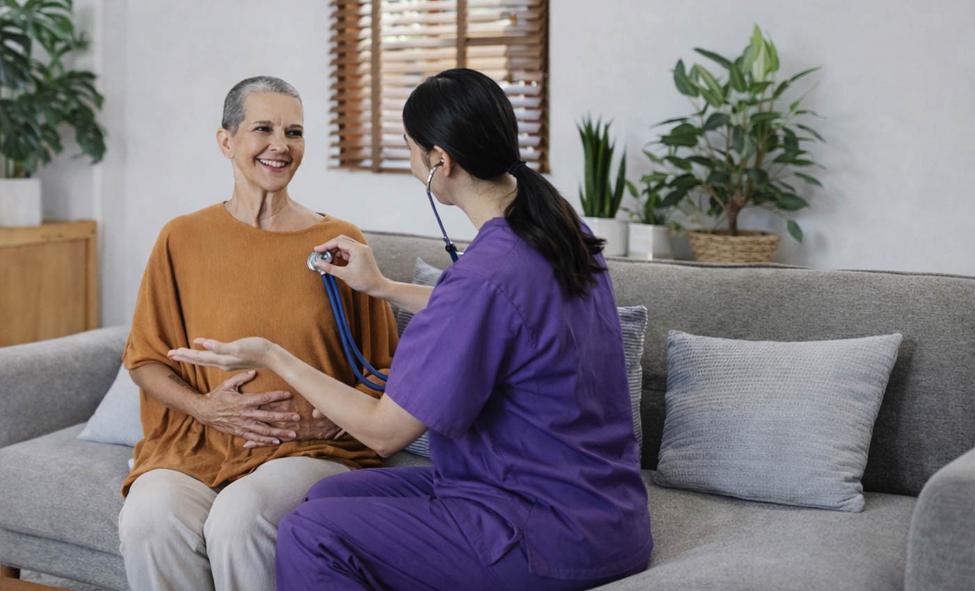 palliative care patient with nurse