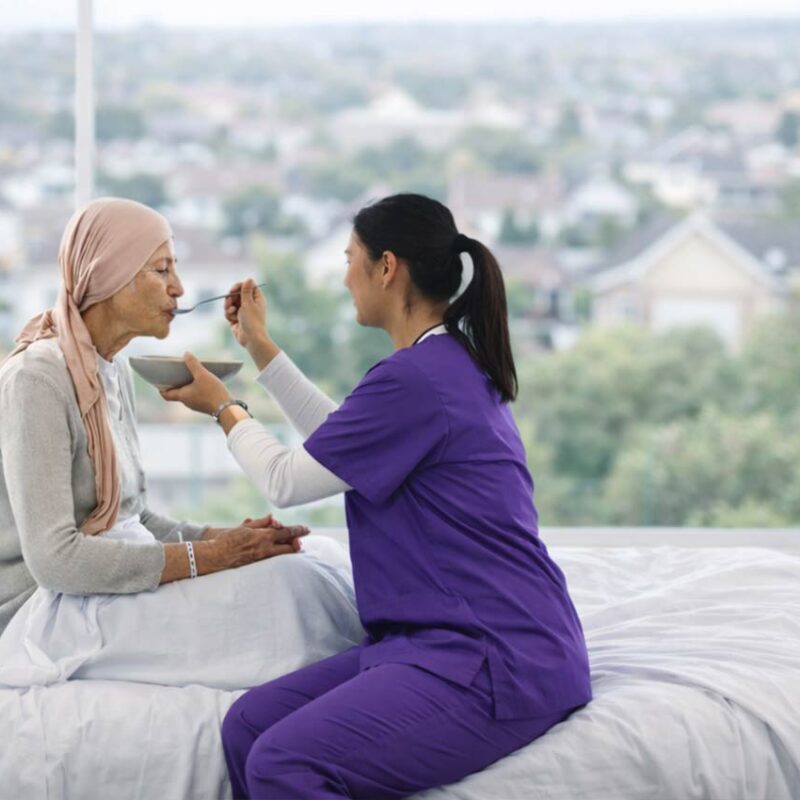palliative care patient with nurse