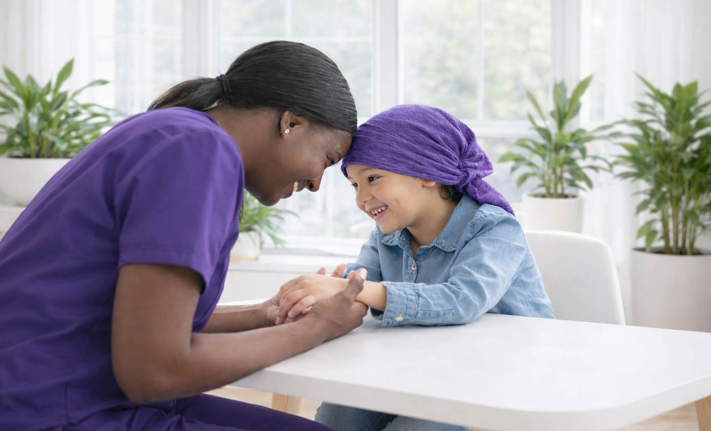 kids palliative and kids hospice care patient at Transitions LifeCare with nurse